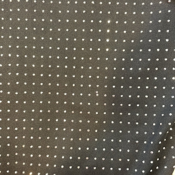 XPLUSWEAR Women’s XL Black Bling Embellished High Waisted Ankle Leggings Joggers - Picture 8 of 8